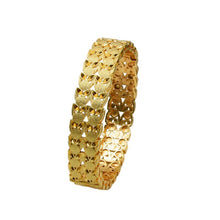 Load image into Gallery viewer, Hot Sale 24K Gold Plated Bracelet Dubai Bride India Nigeria Women's Wedding Alluvial Gold Bracelet Ornament Wholesale