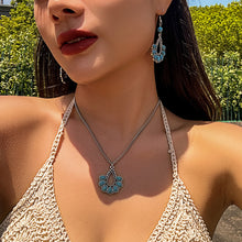 Load image into Gallery viewer, Europe and America Cross Border Beach Water Drop Tassel Niche Necklace Jewelry Sweet Cool Hot Girl Ethnic Bohemian Tophus Necklace