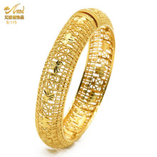 Load image into Gallery viewer, Hot Sale 24K Gold Plated Bracelet Dubai Bride India Nigeria Women's Wedding Alluvial Gold Bracelet Ornament Wholesale