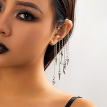 Load image into Gallery viewer, Europe and America Cross Border Ornament Gothic Style Ghost Bone Festival Halloween Ear Clip No Pierced Skull Tassel Ear Hanging