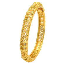 Load image into Gallery viewer, Hot Sale 24K Gold Plated Bracelet Dubai Bride India Nigeria Women's Wedding Alluvial Gold Bracelet Ornament Wholesale