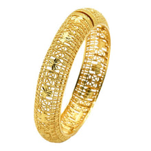 Load image into Gallery viewer, Hot Sale 24K Gold Plated Bracelet Dubai Bride India Nigeria Women's Wedding Alluvial Gold Bracelet Ornament Wholesale