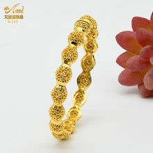 Load image into Gallery viewer, Hot Sale 24K Gold Plated Bracelet Dubai Bride India Nigeria Women's Wedding Alluvial Gold Bracelet Ornament Wholesale