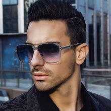 Load image into Gallery viewer, 2023New Steam Punk Sunglasses Men's Retro Square Frame Cut Sunglasses Men's Fashion Wholesaleshades