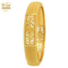 Load image into Gallery viewer, Hot Sale 24K Gold Plated Bracelet Dubai Bride India Nigeria Women's Wedding Alluvial Gold Bracelet Ornament Wholesale