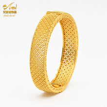 Load image into Gallery viewer, Hot Sale 24K Gold Plated Bracelet Dubai Bride India Nigeria Women's Wedding Alluvial Gold Bracelet Ornament Wholesale