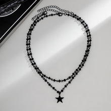 Load image into Gallery viewer, Europe and America Cross Border Ornament Minimalist Design Niche XINGX Tassel Necklace Sweet Cool Hip Hop Single-Layer Wafer Necklace