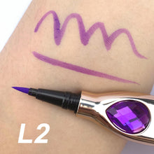 Load image into Gallery viewer, OWIIZI Waterproof Eyeliner Sweat-Proof Gold with Diamond Liquid Eyeliner