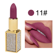 Load image into Gallery viewer, OWIIZI Matte Lipstick Multi-Color No Stain on Cup Colorful Crystals Stone Tube