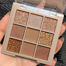 Load image into Gallery viewer, OWIIZI Eye-shadow palette- Rose Gold Dark Brown Eyeshadow Palette Colorful 9 Colors