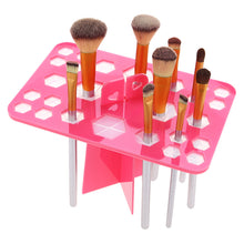 Load image into Gallery viewer, OWIIZI Acrylic Makeup Brush Holder 26 Holes Makeup Brushes Stand Make-Up Brush Drying Rack