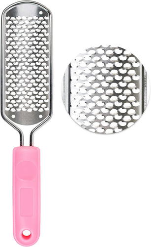 OWIIZI Foot File Pedicure Foot Scrubber for Callus Remover, Stainless Steel Foot Exfoliator Grater Feet Rasp Scraper Hard Cracked Dead Skin Removers for Wet and Dry Foot
