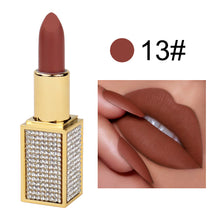 Load image into Gallery viewer, OWIIZI Matte Lipstick Multi-Color No Stain on Cup Colorful Crystals Stone Tube