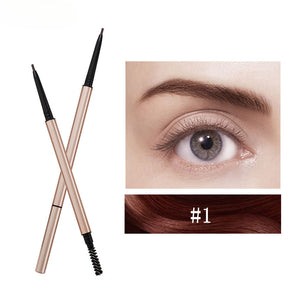 OWIIZI Double-Headed Eyebrow Pencil Automatic Waterproof Rotation Sweat-Proof 1.5mm Ultra-Fine Eyebrow Pencil