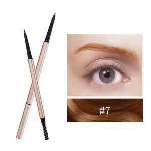 OWIIZI Double-Headed Eyebrow Pencil Automatic Waterproof Rotation Sweat-Proof 1.5mm Ultra-Fine Eyebrow Pencil