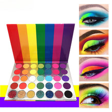 Load image into Gallery viewer, OWIIZI 35 Colors Rainbow Eye Shadow Plate Long Lasting Easy to Color Makeup Palette