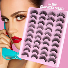 Load image into Gallery viewer, OWIIZI 20 Pairs False Eyelashes Simulation Chemical Fiber Eyelashes Messy Long Eyelash