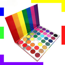 Load image into Gallery viewer, OWIIZI 35 Colors Rainbow Eye Shadow Plate Long Lasting Easy to Color Makeup Palette