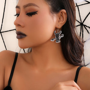 Europe and America Cross Border Halloween Party Ghost Witch Punk Earrings Sweet Cool Pumpkin Skull Stud Earrings Eardrop