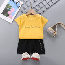 Load image into Gallery viewer, Children&#39;s Short-Sleeved Suit Cotton Summer Baby Clothes Korean Girls  TT-shirt Boys&#39; Clothing Foreign Trade Children&#39;s Wear Wholesale