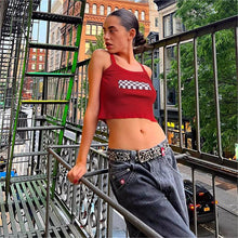 Load image into Gallery viewer, D23TP018European and American Women&#39;s Clothing New2023Summer New Fashion Printed Camisole Sexy Midriff-Baring Top Women