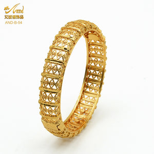 Hot Sale 24K Gold Plated Bracelet Dubai Bride India Nigeria Women's Wedding Alluvial Gold Bracelet Ornament Wholesale