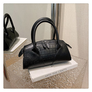 Bag Women's2023New Cross-Border Fashion Handbag Western Style Texture Stone Pattern Shoulder Crossbody Boston Women's Bag