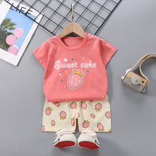 Load image into Gallery viewer, Children&#39;s Short-Sleeved Suit Cotton Summer Baby Clothes Korean Girls  TT-shirt Boys&#39; Clothing Foreign Trade Children&#39;s Wear Wholesale