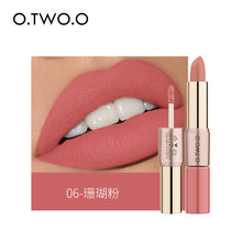 Load image into Gallery viewer, O.TWO.ODouble-Headed Velvet Matte Lip Gloss Lipstick Two-in-One Soft Fog12Color Lip Lacquer Factory Direct SalesN9107