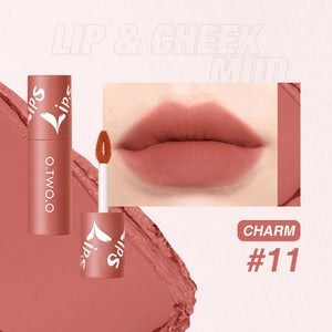 O.TWO.OLip Mud Matte Finish Lip and Cheek Dual-Use Blush Lipstick Air Lip Lacquer Longlasting lip gloss9144