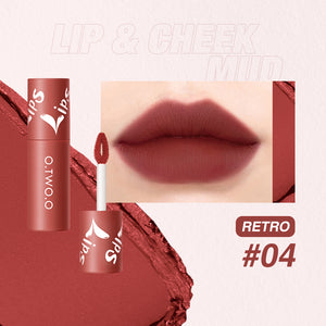 O.TWO.OLip Mud Matte Finish Lip and Cheek Dual-Use Blush Lipstick Air Lip Lacquer Longlasting lip gloss9144