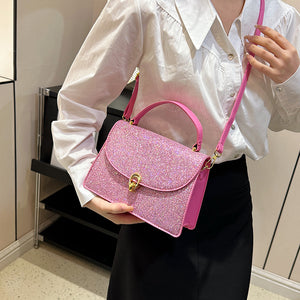 Sequin Popular Fashion Tote Women 2023New Fashion Lock Special-Interest Design Shoulder Messenger Bag