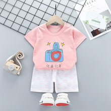 Load image into Gallery viewer, Children&#39;s Short-Sleeved Suit Cotton Summer Baby Clothes Korean Girls  TT-shirt Boys&#39; Clothing Foreign Trade Children&#39;s Wear Wholesale