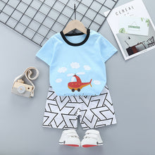 Load image into Gallery viewer, Children&#39;s Short-Sleeved Suit Cotton Summer Baby Clothes Korean Girls  TT-shirt Boys&#39; Clothing Foreign Trade Children&#39;s Wear Wholesale