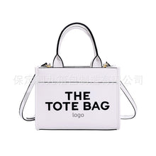 Load image into Gallery viewer, Straw Tote Bag Niche2023Women&#39;s Cross-Border Small Square Bag Letter Splicing tote bag Foreign Trade Handbags