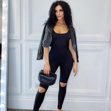 Load image into Gallery viewer, European And American-Style2023Summer Women&#39;s Amazon New Fashion Hollowed-out Sling Backless Tight Sports Jumpsuit Wholesale