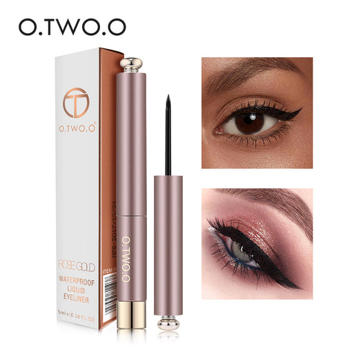 O.TWO.OCross-Border Hot Rose Gold Beginner Liquid Eyeliner Waterproof Quick-Drying Non-Dizzy Makeup EyelinerN9084