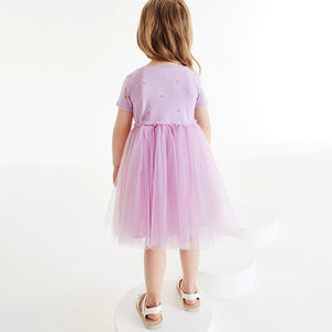 Girls' Dress Summer European and American Princess Dress Cute and Breathable Mesh Girls' Dress