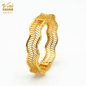 Hot Sale 24K Gold Plated Bracelet Dubai Bride India Nigeria Women's Wedding Alluvial Gold Bracelet Ornament Wholesale