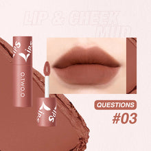 Load image into Gallery viewer, O.TWO.OLip Mud Matte Finish Lip and Cheek Dual-Use Blush Lipstick Air Lip Lacquer Longlasting lip gloss9144