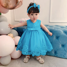 Load image into Gallery viewer, Cross-Border  baby Girl&#39;s Princess Dress Bow Lace Children&#39;s Dress Girl Dress