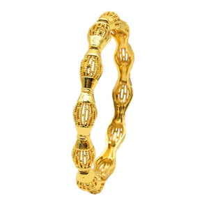 Hot Sale 24K Gold Plated Bracelet Dubai Bride India Nigeria Women's Wedding Alluvial Gold Bracelet Ornament Wholesale