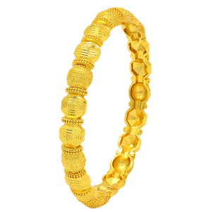 Hot Sale 24K Gold Plated Bracelet Dubai Bride India Nigeria Women's Wedding Alluvial Gold Bracelet Ornament Wholesale