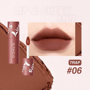 O.TWO.OLip Mud Matte Finish Lip and Cheek Dual-Use Blush Lipstick Air Lip Lacquer Longlasting lip gloss9144