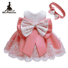 Load image into Gallery viewer, Cross-Border  baby Girl&#39;s Princess Dress Bow Lace Children&#39;s Dress Girl Dress