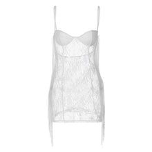 Load image into Gallery viewer, insWind Foreign Trade Women&#39;s Clothing2023Summer New Chest-Wrapped off-Neck Lace See-through Sexy Suspender Dress