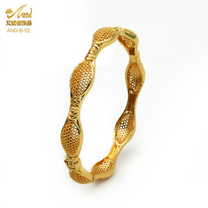 Hot Sale 24K Gold Plated Bracelet Dubai Bride India Nigeria Women's Wedding Alluvial Gold Bracelet Ornament Wholesale