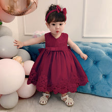 Load image into Gallery viewer, Cross-Border  baby Girl&#39;s Princess Dress Bow Lace Children&#39;s Dress Girl Dress