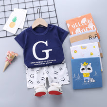 Load image into Gallery viewer, Children&#39;s Short-Sleeved Suit Cotton Summer Baby Clothes Korean Girls  TT-shirt Boys&#39; Clothing Foreign Trade Children&#39;s Wear Wholesale