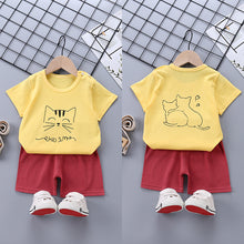 Load image into Gallery viewer, Children&#39;s Short-Sleeved Suit Cotton Summer Baby Clothes Korean Girls  TT-shirt Boys&#39; Clothing Foreign Trade Children&#39;s Wear Wholesale